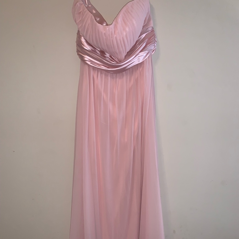 Baby pink brides maid gown